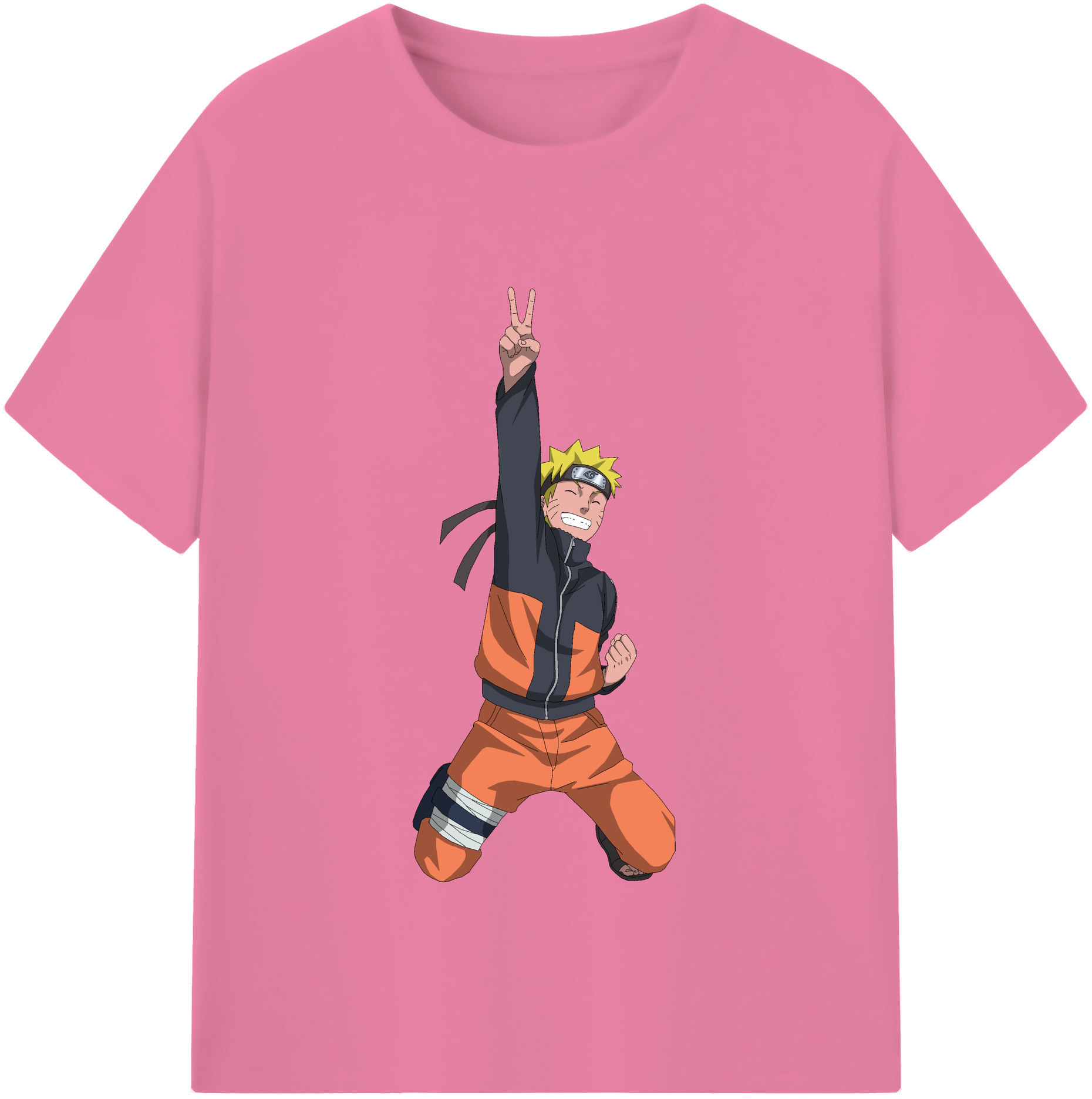 （画像用） NARUTO -ナルト- うずまき ナルト Uzumaki Naruto 綿100％半袖Tシャツ（フロントプリント）
